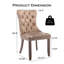 Chaise de salle à manger en velours avec anneau à dossier et pieds en bois massif-867355138-868955414-868955413