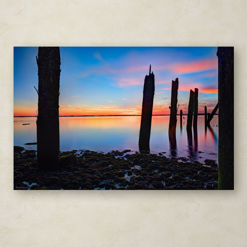Reproduction de photo sur toile tendue, "Jamaïque coucher de soleil - NYC I" par David Ayash, H 30 po x l 47 po x P 2 po