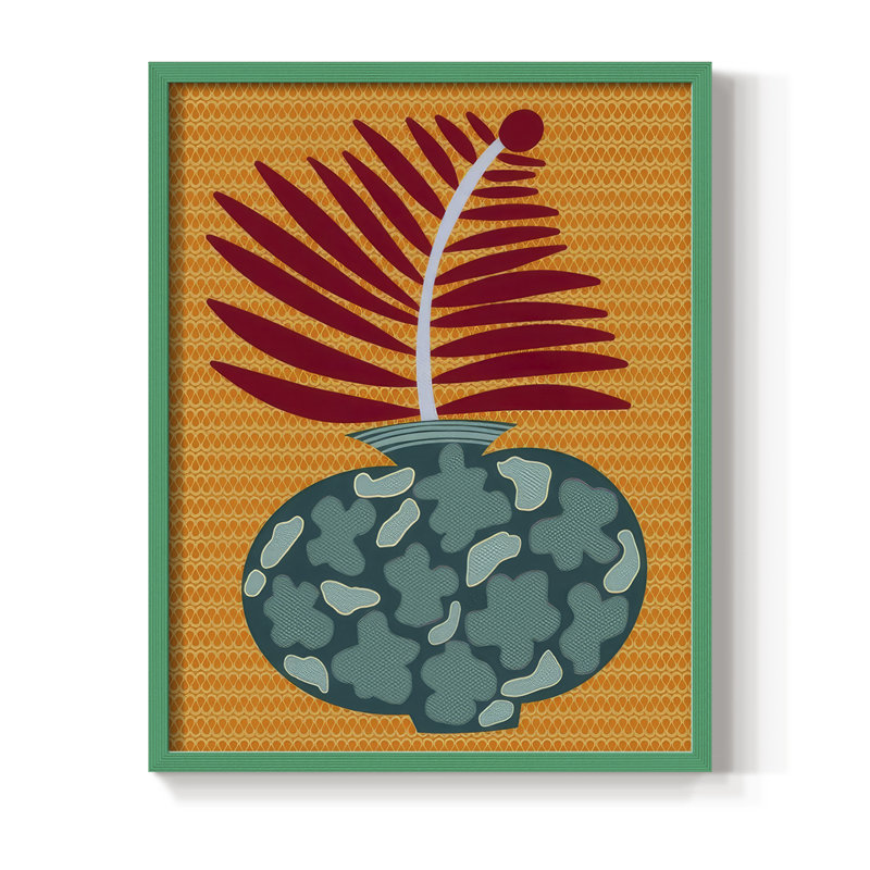 Reproduction encadrée Snappy Botanical II - bois massif, H 11 po x l 9 po, Vert