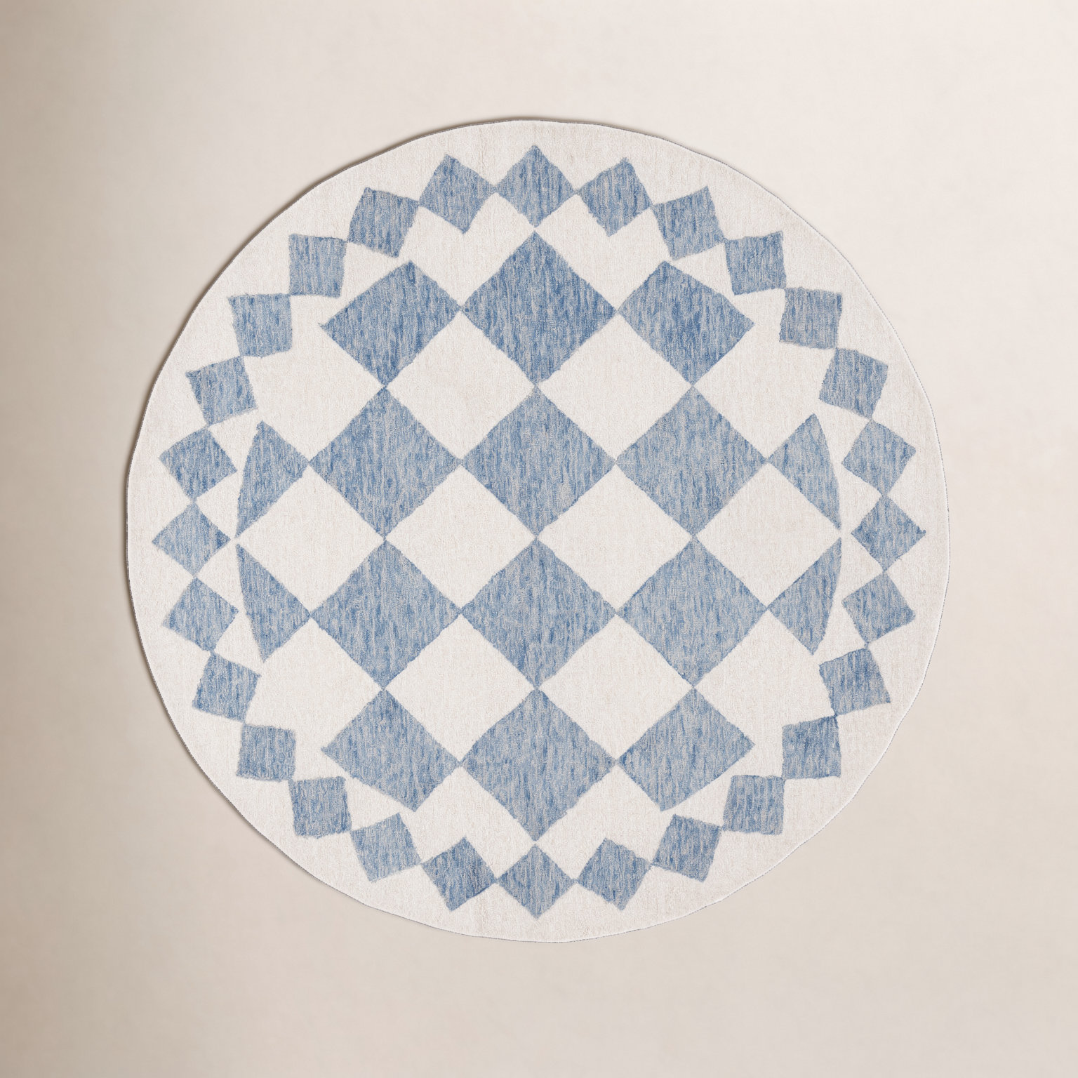 Claude Hand-Woven Geometric Rug, Round 6'