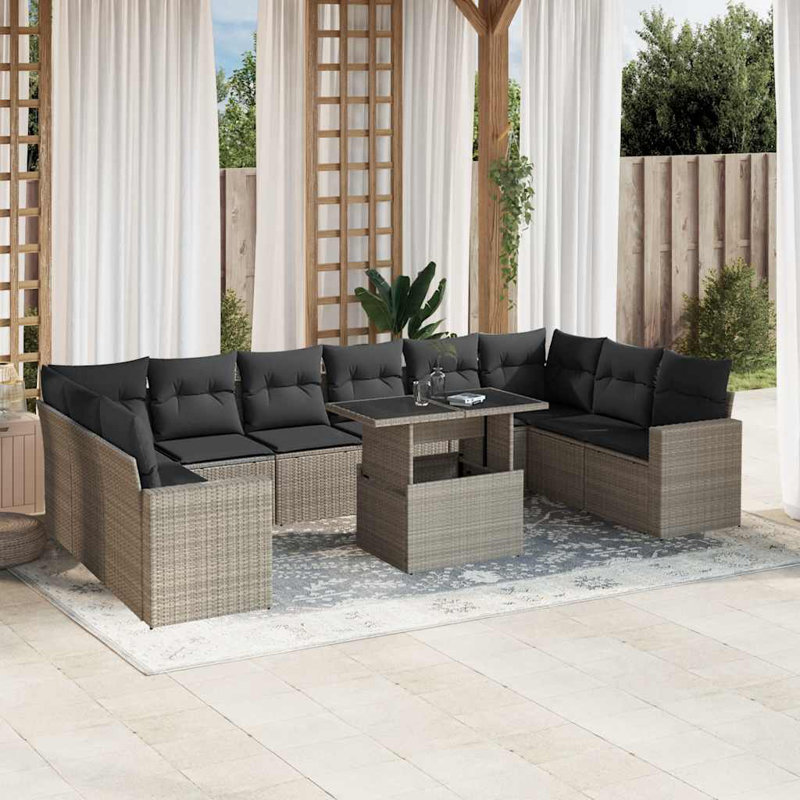  Garden Sofa Set Light Grey, Anthracite