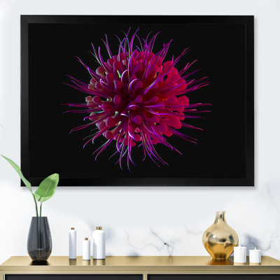 Impression sur toile mauve à motif floral cosmique