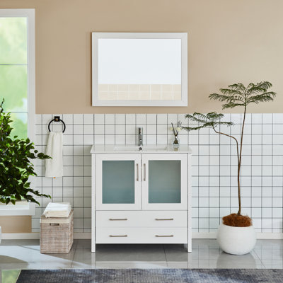  36" Single Bathroom Vanity Set with Mirror