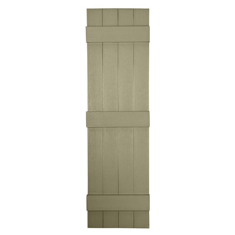 Persiennes personnalisées à 4 planches fermées, Sauge, 75"