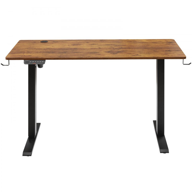 Height Adjustable Desk,(1.2m*0.6m), 3-Key Modes Electric Standing Desk, Whole Piece Desk Board, Sturdy Dual Metal Frame, Max. Loading 180 LBS Computer Sit Stand up Desk, for Home and Office