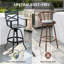 Tabourets de bar pivotants en aluminium avec coussin Sunbrella-137513195