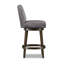 Swivel Upholstered Bar Stool with Solid Wood Frame-2034407705