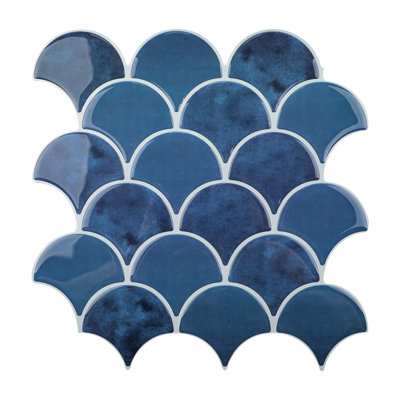 Carrelage mosaïque écailles de poisson en gel 10 "x 10" (ensemble de 10)