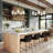 Belser 5-Light Dimmable Modern Round Chandelier with Seeded Cylinder Glass Shade for Dining Room