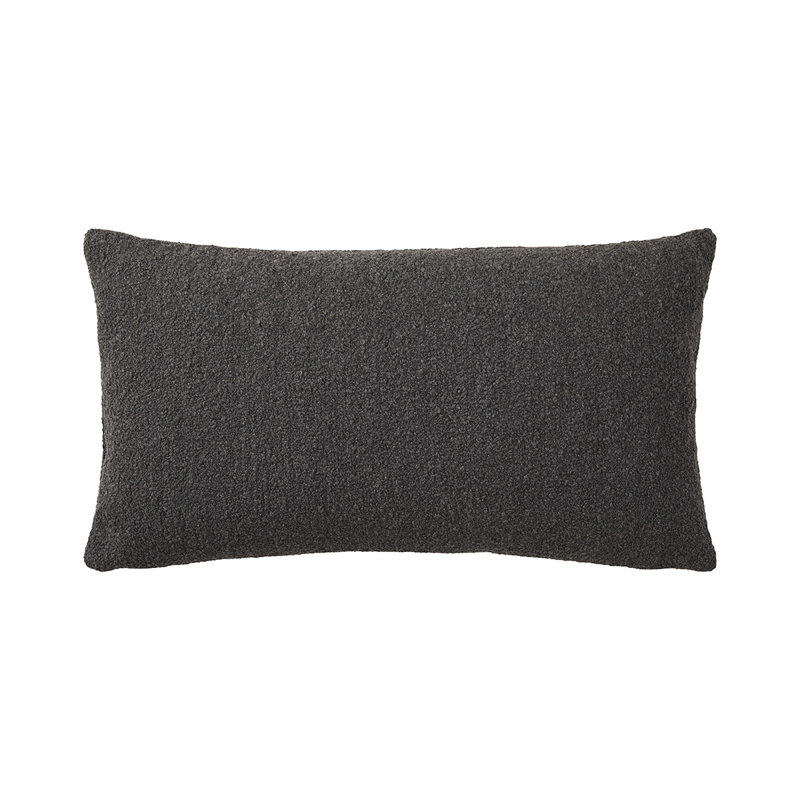 BOUCLETTE Pillow Cover & Insert, Navy, Rectangle 13"H x 22"W