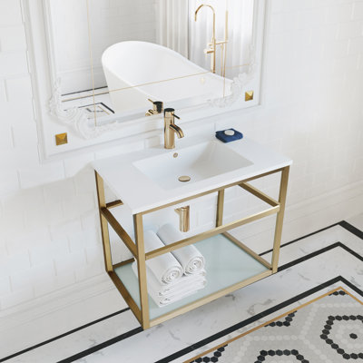 Ensemble de meuble-lavabo simple 30 po avec tablette ouverte Pierre