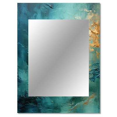 Teal Oasis III - Landscapes Decorative Mirror, Modern Wall Mirror, Printed Metal Art