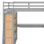 Lit mezzanine avec tablettes et bureau-816686021-816686043