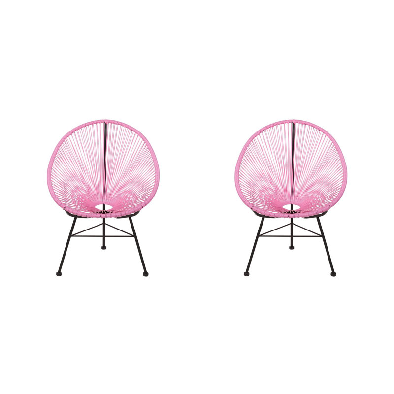 Chaise de patio Dawud, Rose