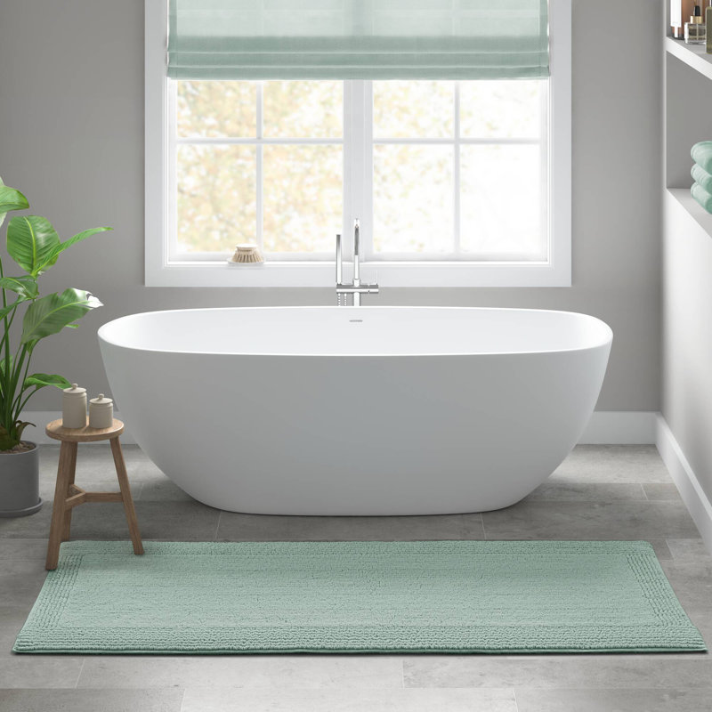 1 tapis de bain réversible 100% coton touffeté 3000 g / m² 17 x 24, Rectangle 1'5" x 2'