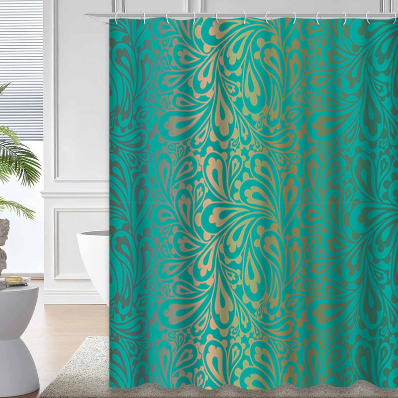 Rideau de douche Doodle Paisley Indian Beauty, L 72 po x l 84 po