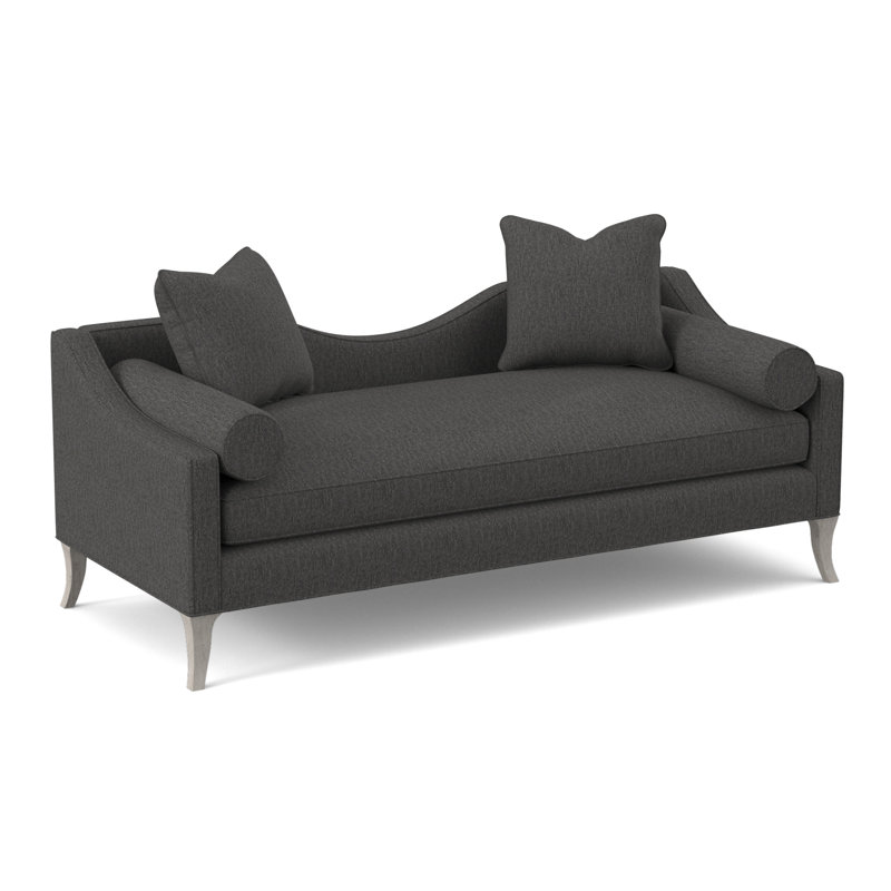 Audrey Chaise Lounge, Maya Cyan Polyester Blend, Bisque