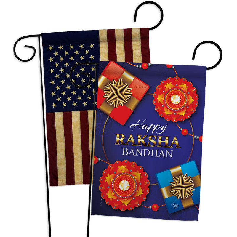 Drapeau de jardin en polyester 2 côtés 1 pi 5 po x 1 pi
