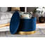 Repose-pieds de rangement rond en velours de 23,62 po Asuncion-909108393