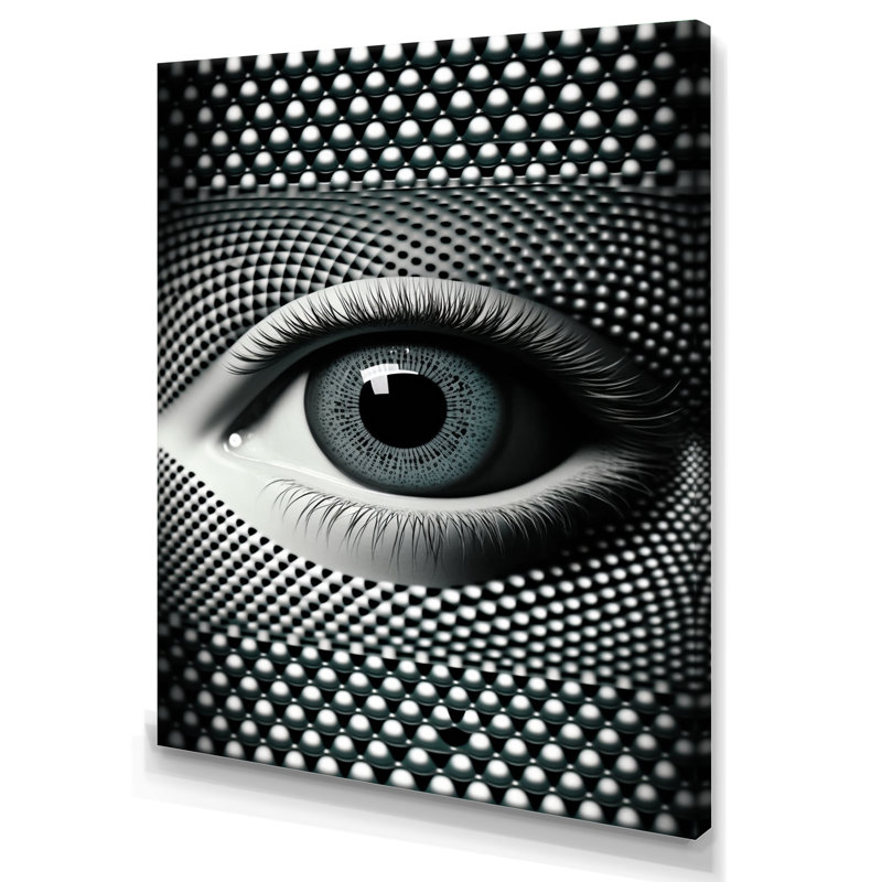 " Monochrome Eye III ", 34" W x 44" H, Wrapped Canvas