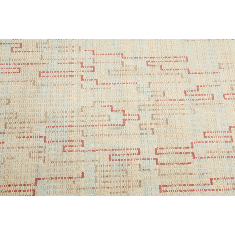 Tapis beige en laine/aqua Losada