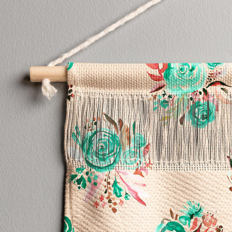 Suspension murale bouquet de roses de style doux Ninola, H 16 po x l 22 po x P 0,125 po