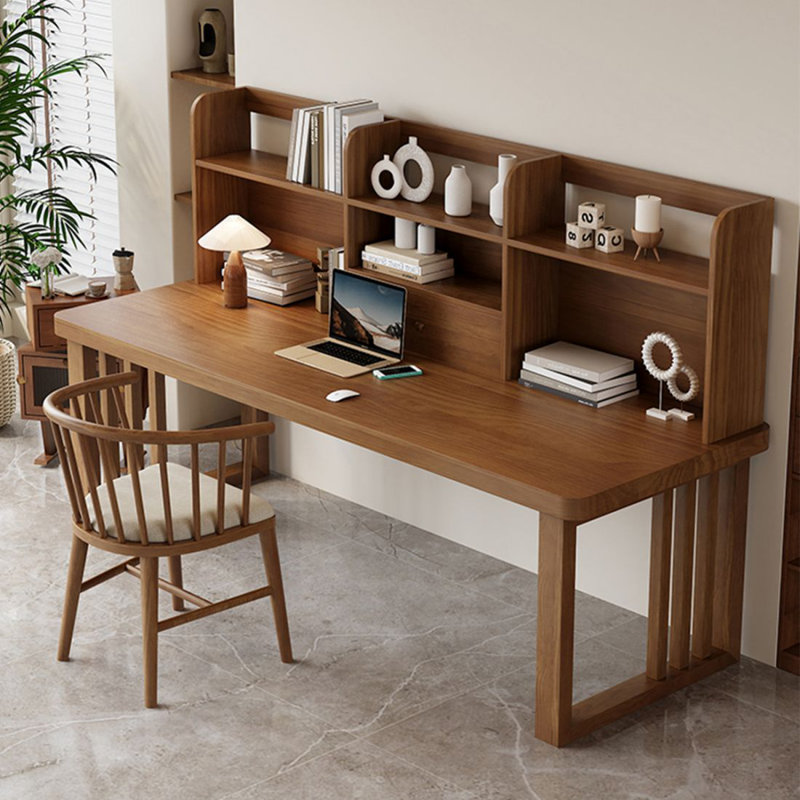 Bureau d'écriture rectangulaire en bois massif noyer, H 53,15 po x l 62,99 po x P 23,62 po