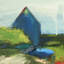 Blue Country House' Print on Canvas