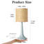Lampe de table évasée 17,32 po gris clair avec abat-jour festonné en rotin-619344469