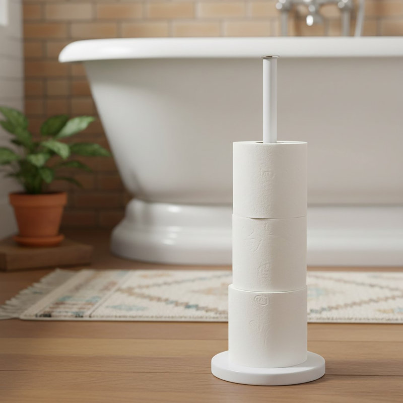 Porte-papier hygiénique, Blanc