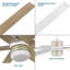 Ventilateur de plafond standard Carrollwood de 56 po à 6 pales avec télécommande et ensemble d'éclairage DEL inclus-1852390438