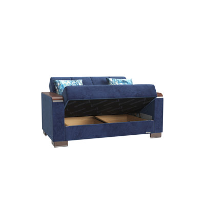 Causeuse rembourrée en bois avec rangement Primenest Zenaero X