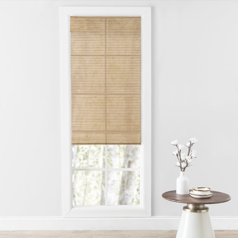Semi-Sheer Roman Shade, Sand, 32"W x 72"L