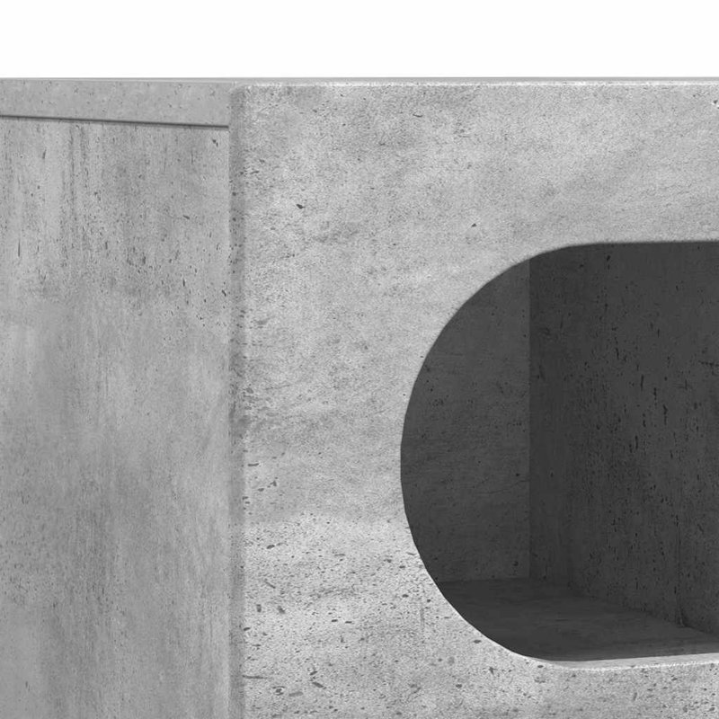 Unfinished TV Stand, 40cm H x 100cm L x 35cm W, Concrete Grey