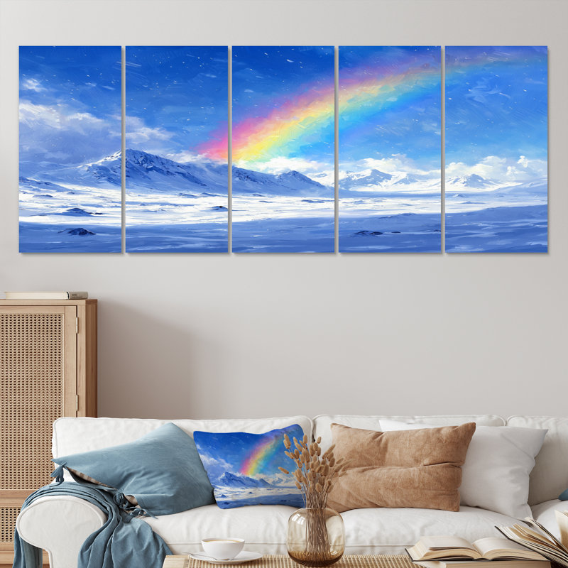 Art mural arc-en-ciel - art mural traditionnel, H 28 po x l 60 po, 5