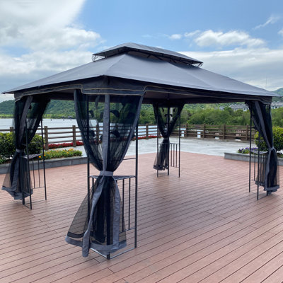 10 Ft. x 15.5 Ft. Steel Patio Gazebo