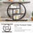 41.3" Industrial Console Table, 4-Tier  Sofa Table With Unique Circle Metal Frame & Storage Shelves, Narrow Entryway Accent Table For Living Room, Hallway, Foyer-1256475