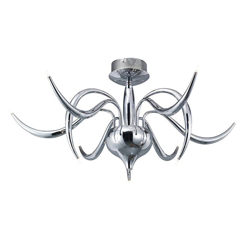 Acuff Semi Flush Mount, Polished Chrome