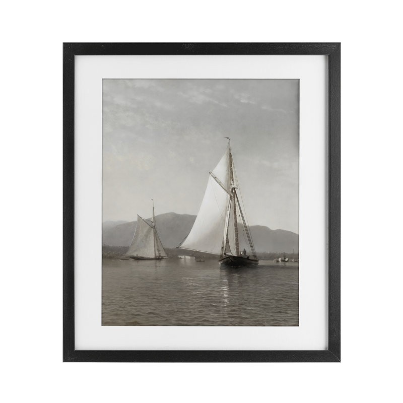 Reproduction sous verre Soft Soft, Cadre noir minuit, H 16 po x l 13 po