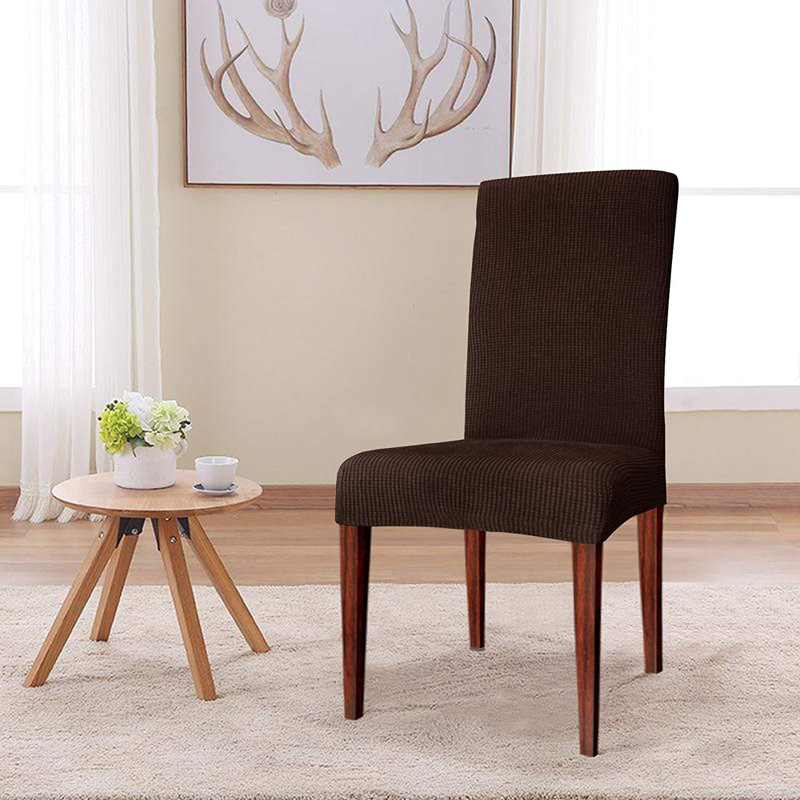 Box Cushion Dining Chair Slipcover, Brown