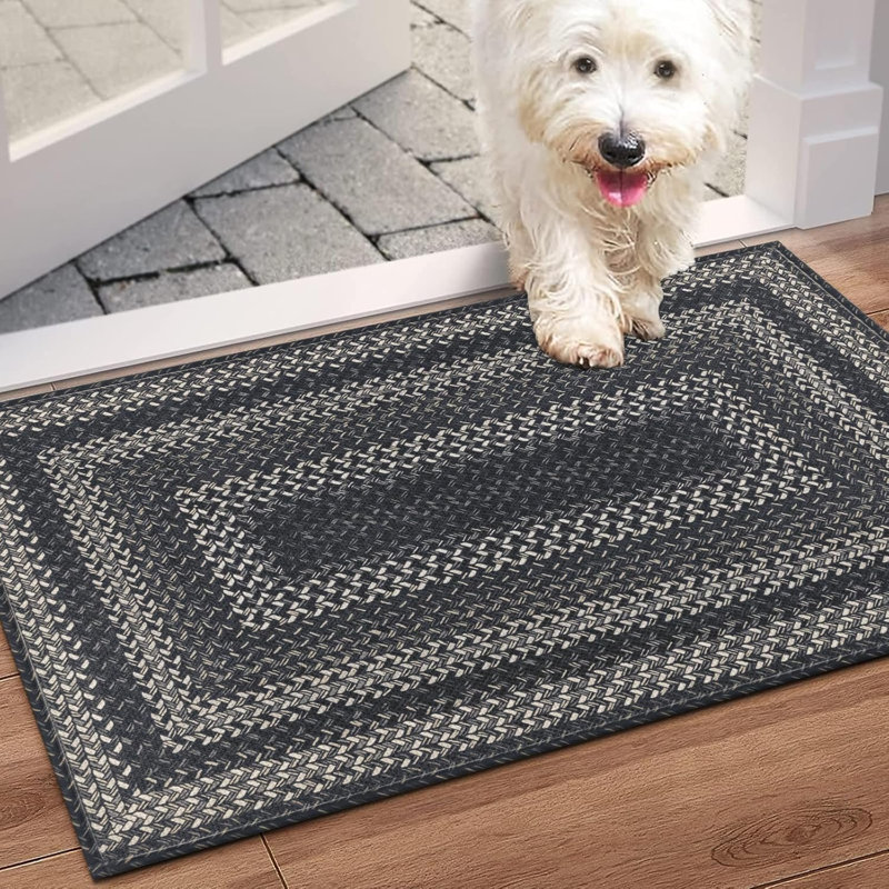 Paillasson lavable antidérapant, Gris, noir, 24" W x 36" L