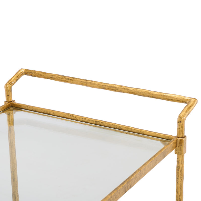 Tenasia Metal And Glass Bar Cart