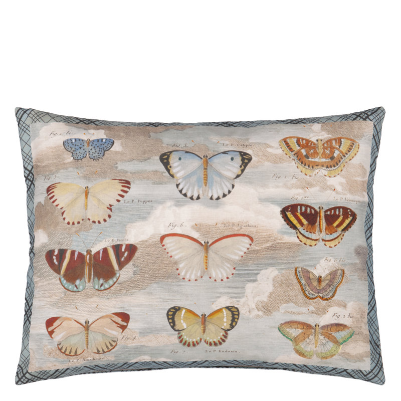 Butterfly Studies Parchment Decorative Pillow