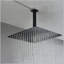 Pomme de douche 16 po noir mat