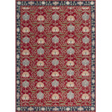 Sultana Wool Oriental Area Rug in Red/Navy/Green/Beige