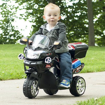 Kids Motorcycle Toy - 6V Battery Powered 3-Wheel Electric Motorcycle for Kids Ages 3 to 6 with Sounds, Reverse, and Headlights - Toddler Ride on Toys - Gift by Lil’ Rider