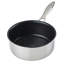 Circulon Clad Stainless Steel Saucepan with Glass Lid and Hybrid SteelShield Nonstick, 2-Quart