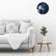 Décoration murale bleue pissenlit 12 po x 12 po