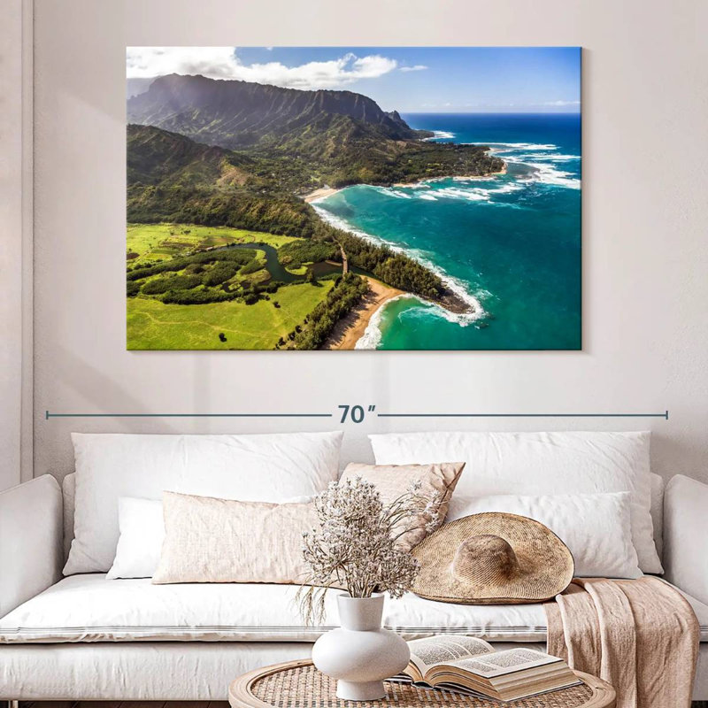 Gillard Kauai Coastal View, H 34 po x l 51 po