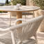 Ensemble de bistro 3 pièces pour table ronde avec 2 chaises en osier, peu encombrant pour le patio